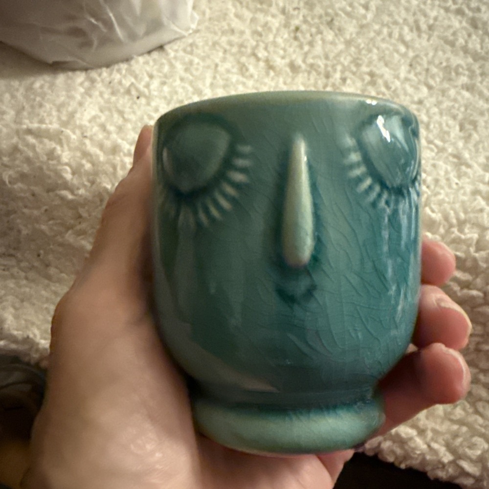 Ceramic Face Vase Pottery Head Planter Pre Owned Vintage?